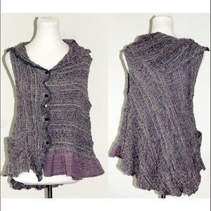Akihiko Izukura Woven Crinkle Top Wearable Art M L